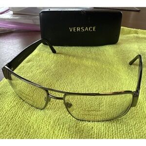Versace MOD 2075 1001/71 Vintage Eyeglass Frames Black 60-15 Italy